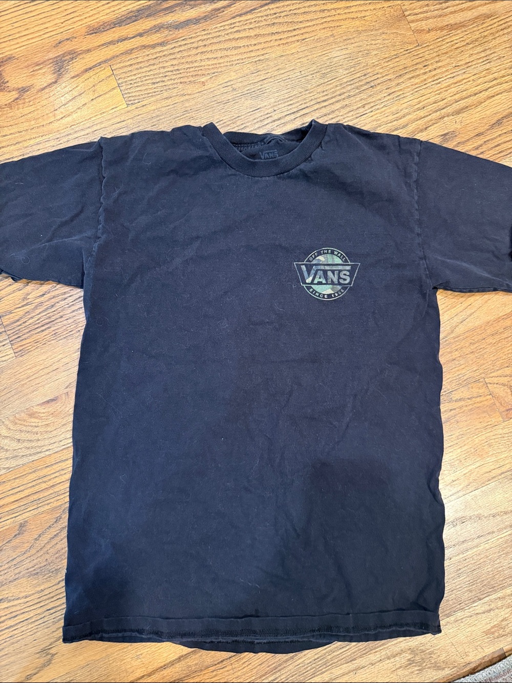 Vans Black Short-Sleeve Tee with Small Chest Logo